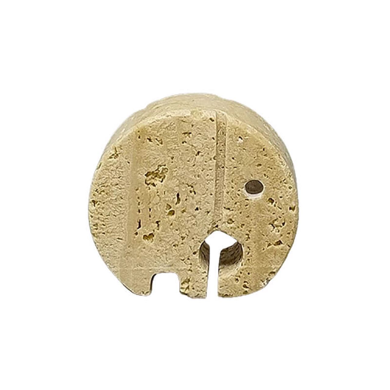 Travertine elephant sculpture by Enzo Mari for F.lli Mannelli, 1970s 1