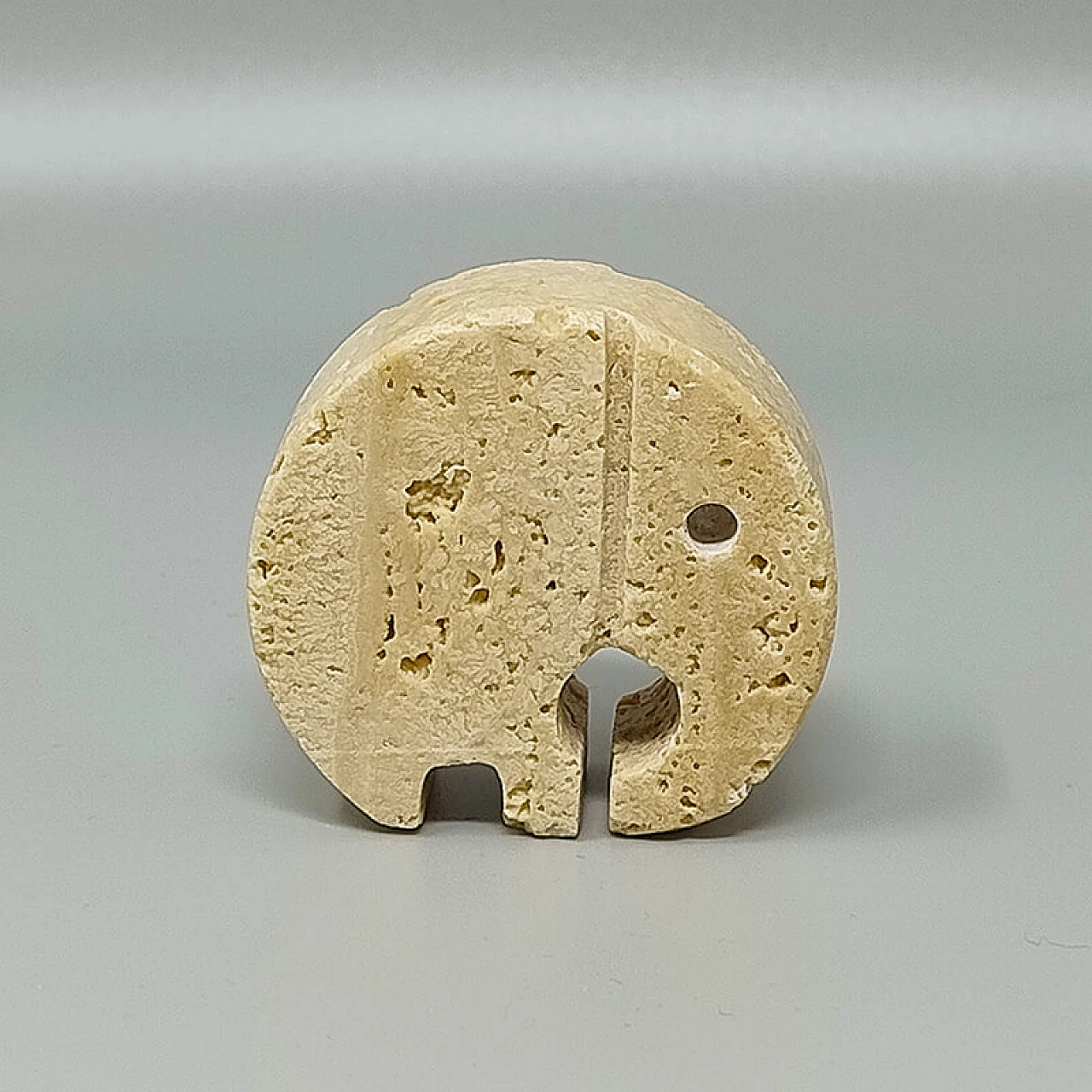 Travertine elephant sculpture by Enzo Mari for F.lli Mannelli, 1970s 2