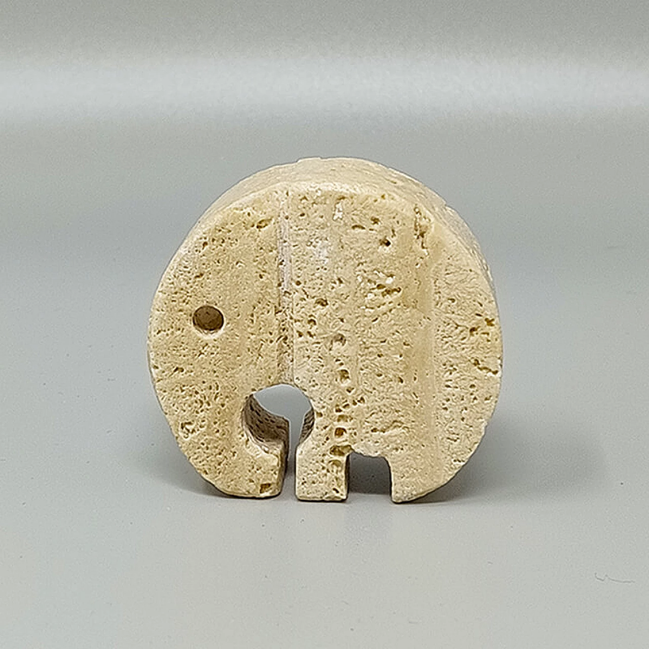 Travertine elephant sculpture by Enzo Mari for F.lli Mannelli, 1970s 3
