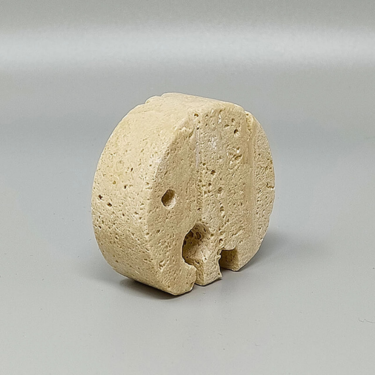 Travertine elephant sculpture by Enzo Mari for F.lli Mannelli, 1970s 5