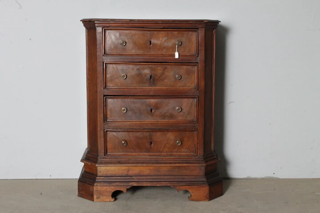 Louis XV solid walnut chest of drawers, 18th century 2