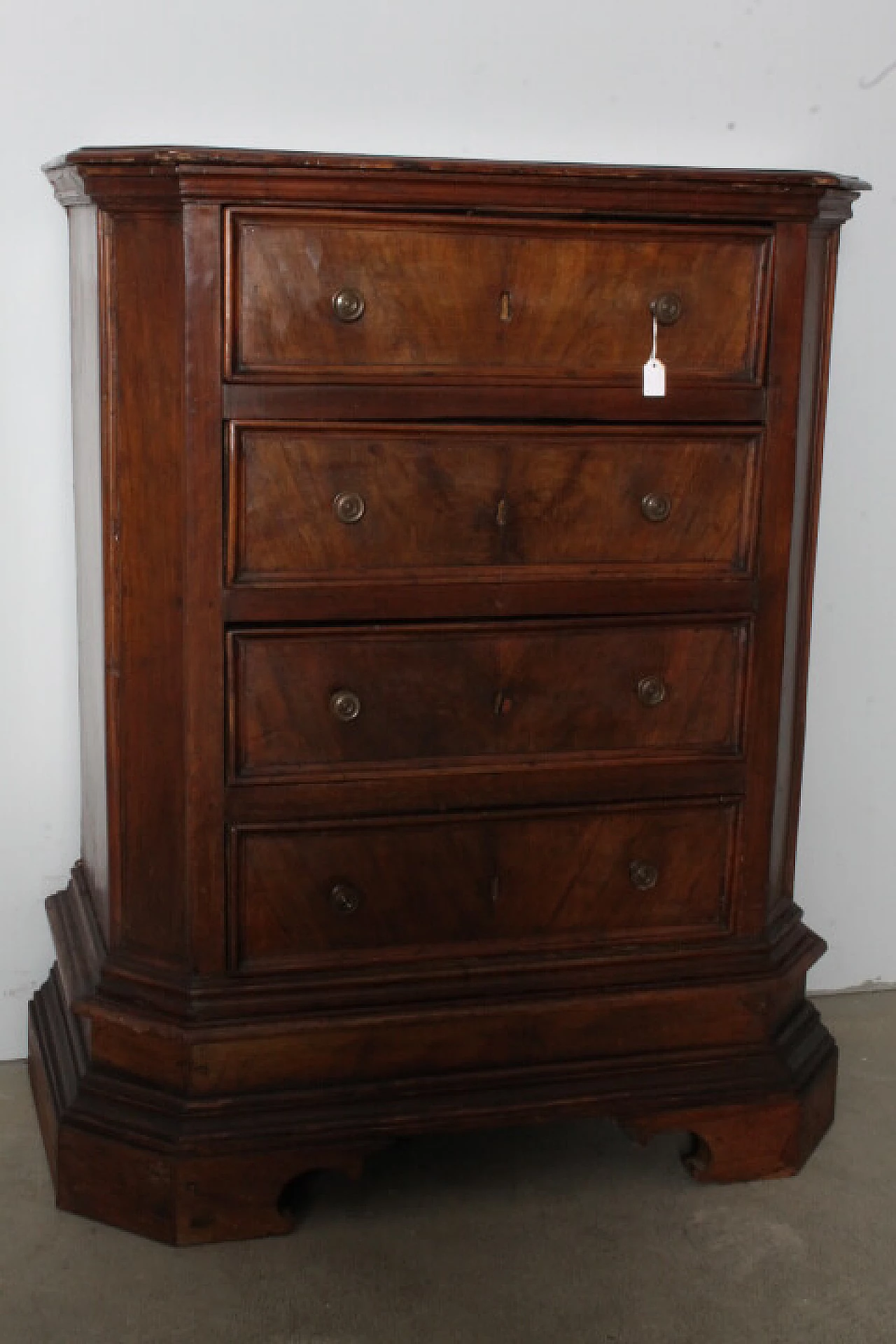 Louis XV solid walnut chest of drawers, 18th century 5