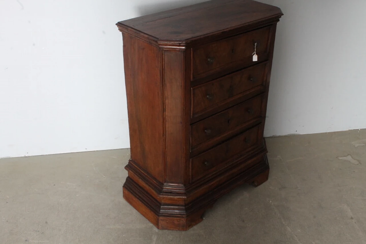 Louis XV solid walnut chest of drawers, 18th century 9
