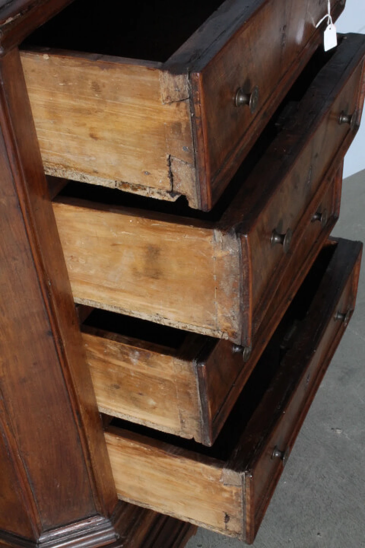 Louis XV solid walnut chest of drawers, 18th century 10