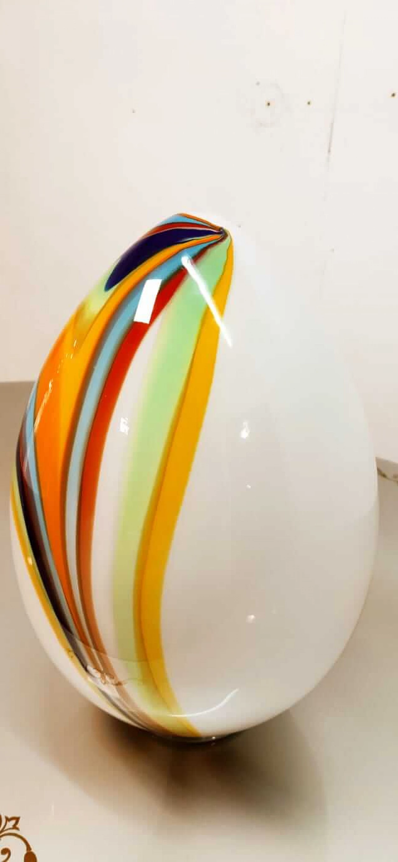Lampada da tavolo in vetro di Murano multicolor, anni '60 1