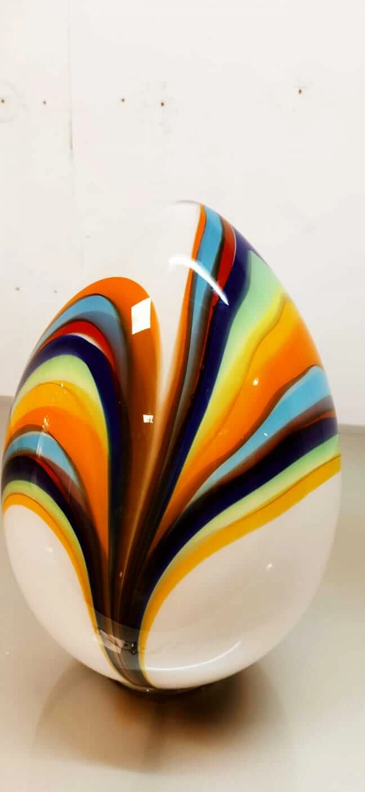 Lampada da tavolo in vetro di Murano multicolor, anni '60 3