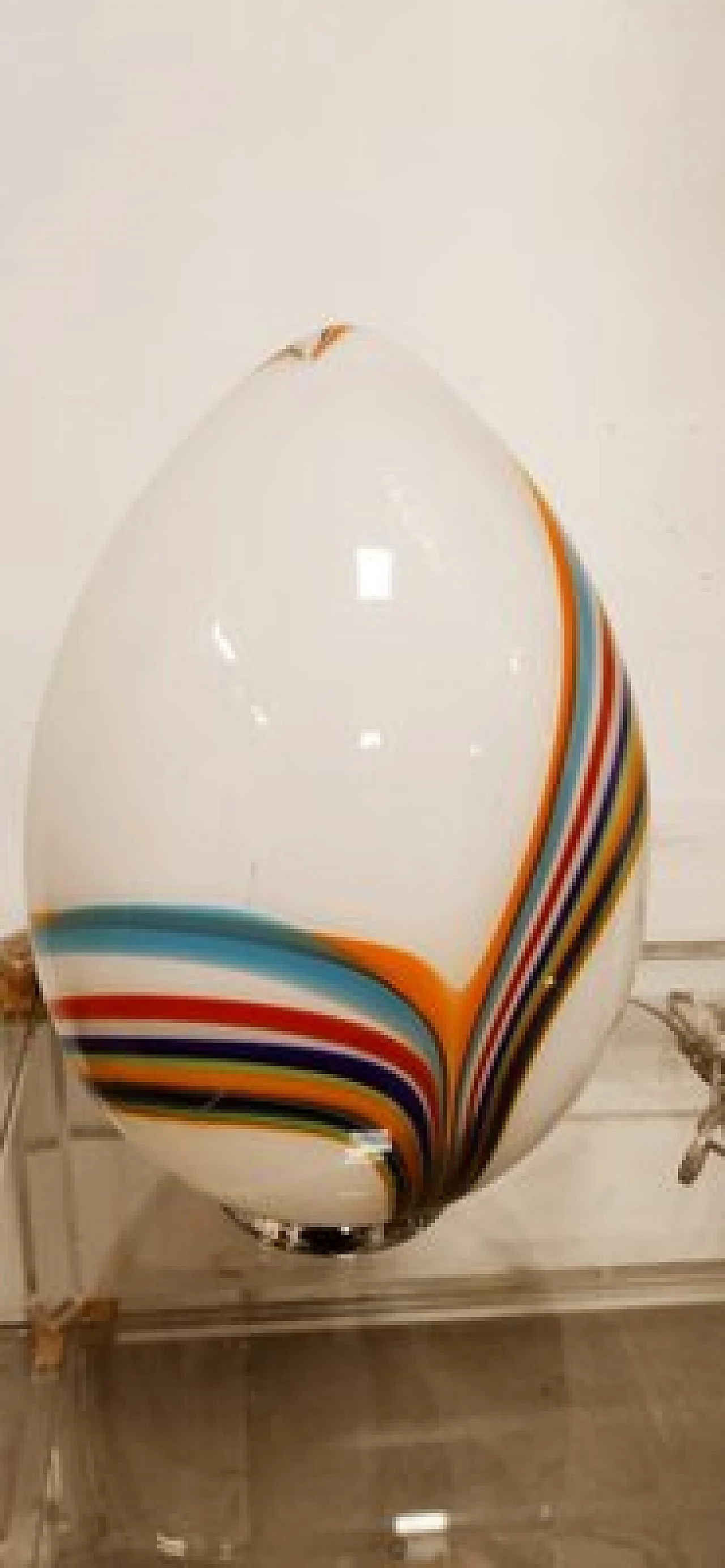 Lampada da tavolo a goccia in vetro di Murano multicolore, anni '70 1