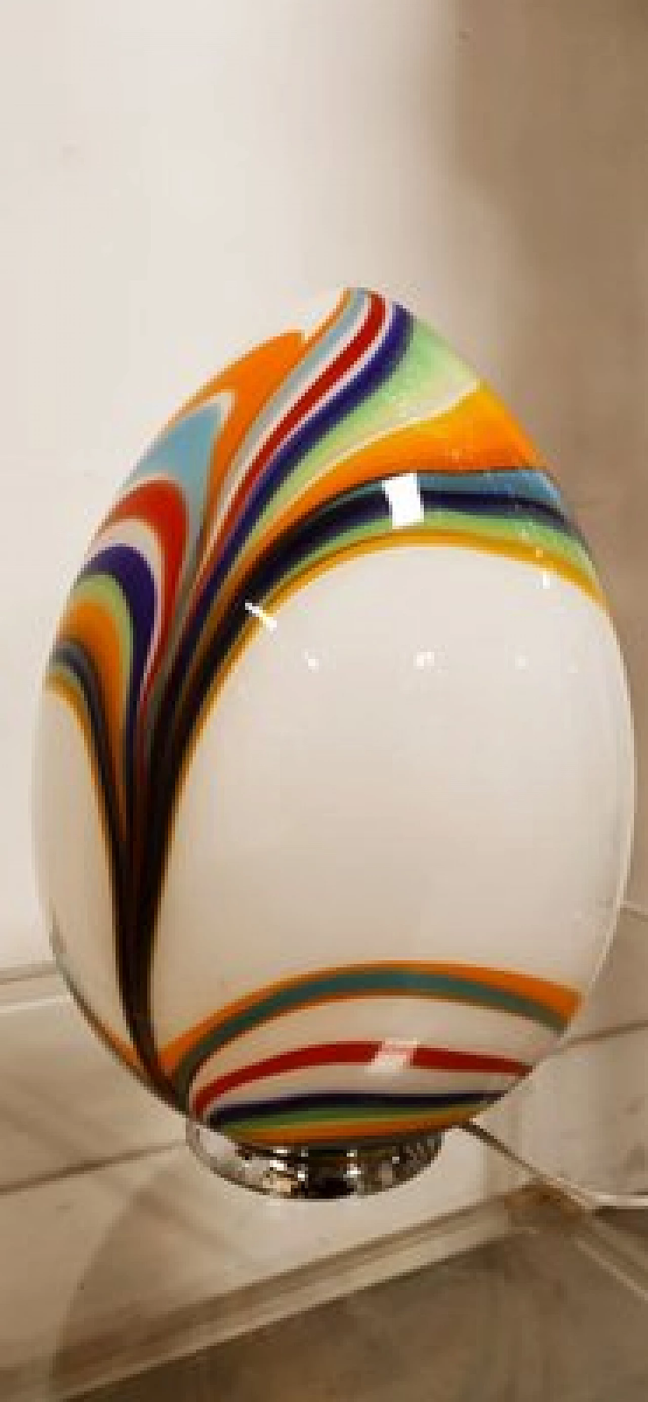 Lampada da tavolo a goccia in vetro di Murano multicolore, anni '70 2