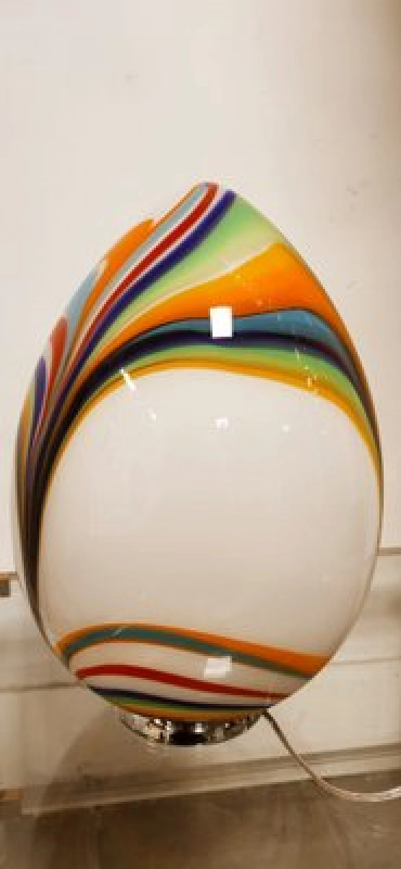 Lampada da tavolo a goccia in vetro di Murano multicolore, anni '70 8