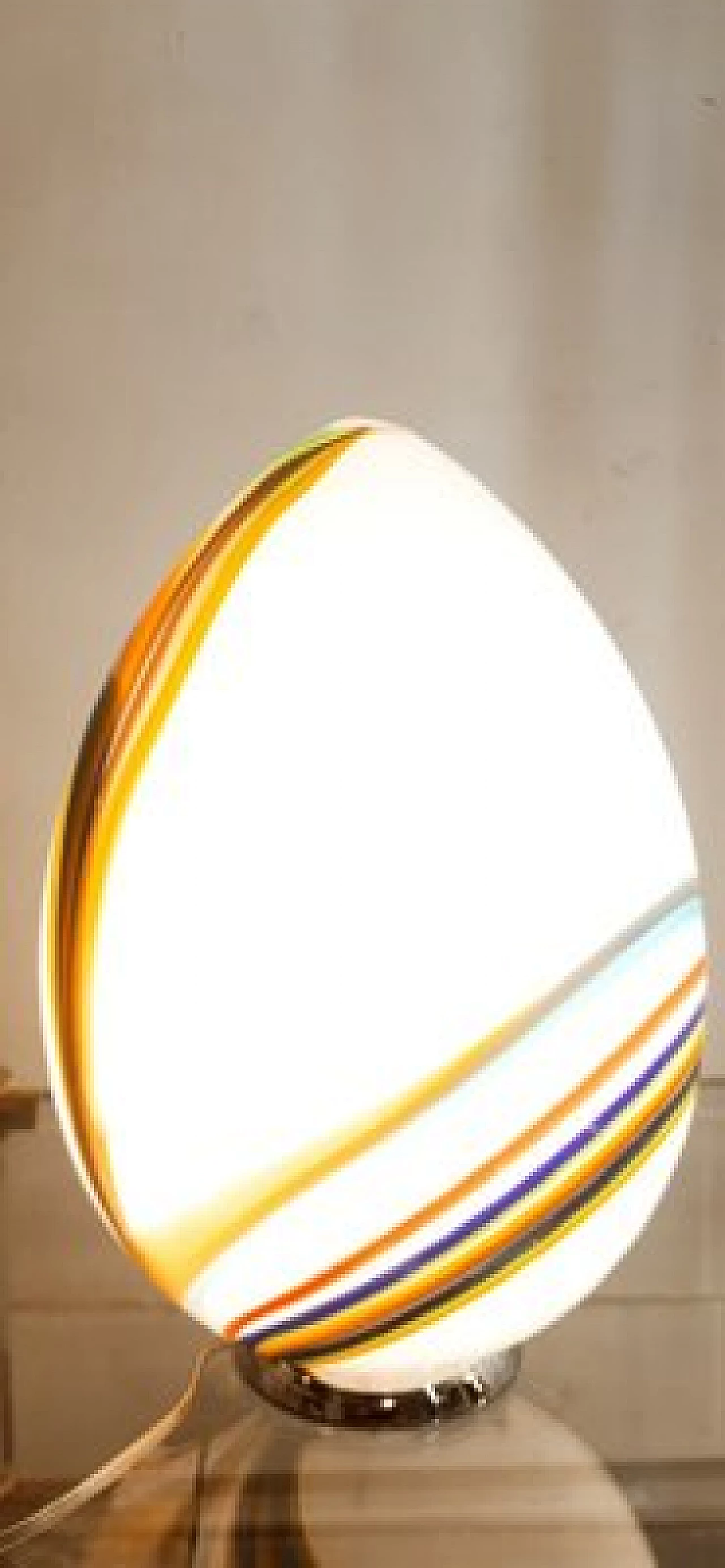 Lampada da tavolo a goccia in vetro di Murano multicolore, anni '70 13