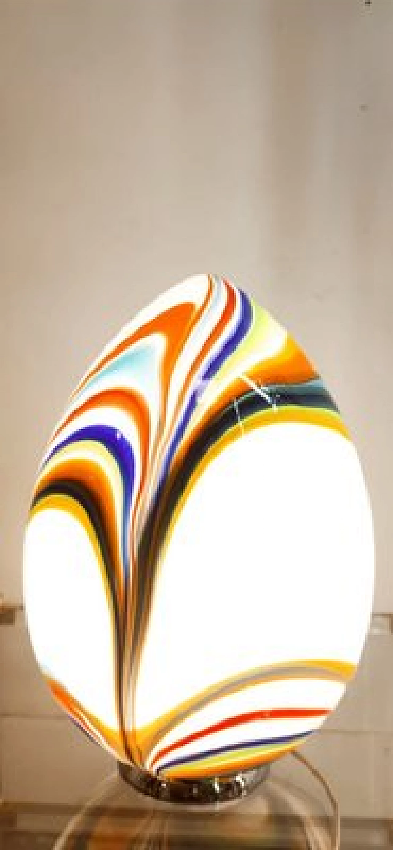 Lampada da tavolo a goccia in vetro di Murano multicolore, anni '70 17