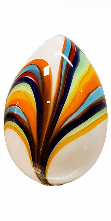 Lampada da tavolo in vetro di Murano multicolor, anni '60