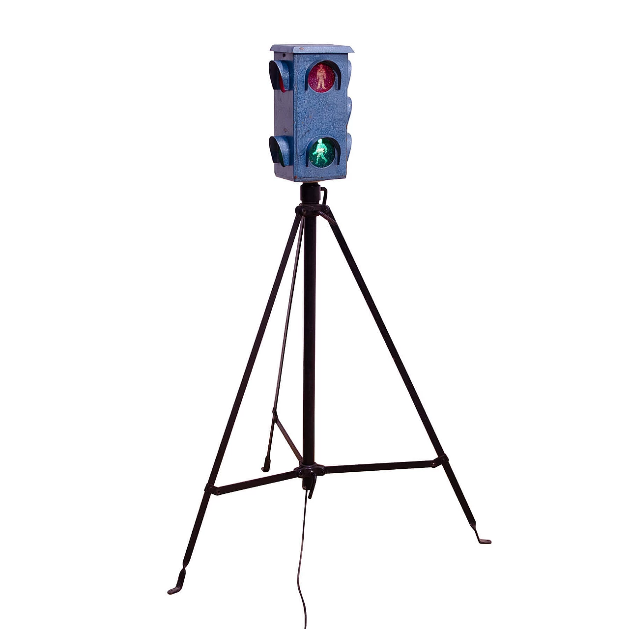 Lampada da terra a forma di semaforo, anni '70 1