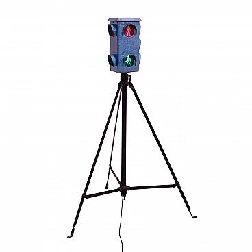 Lampada da terra a forma di semaforo, anni '70