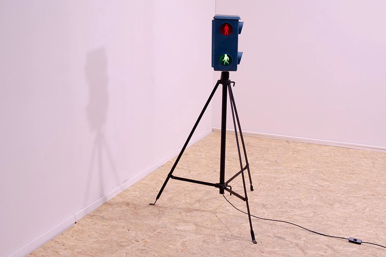 Lampada da terra a forma di semaforo, anni '70 3