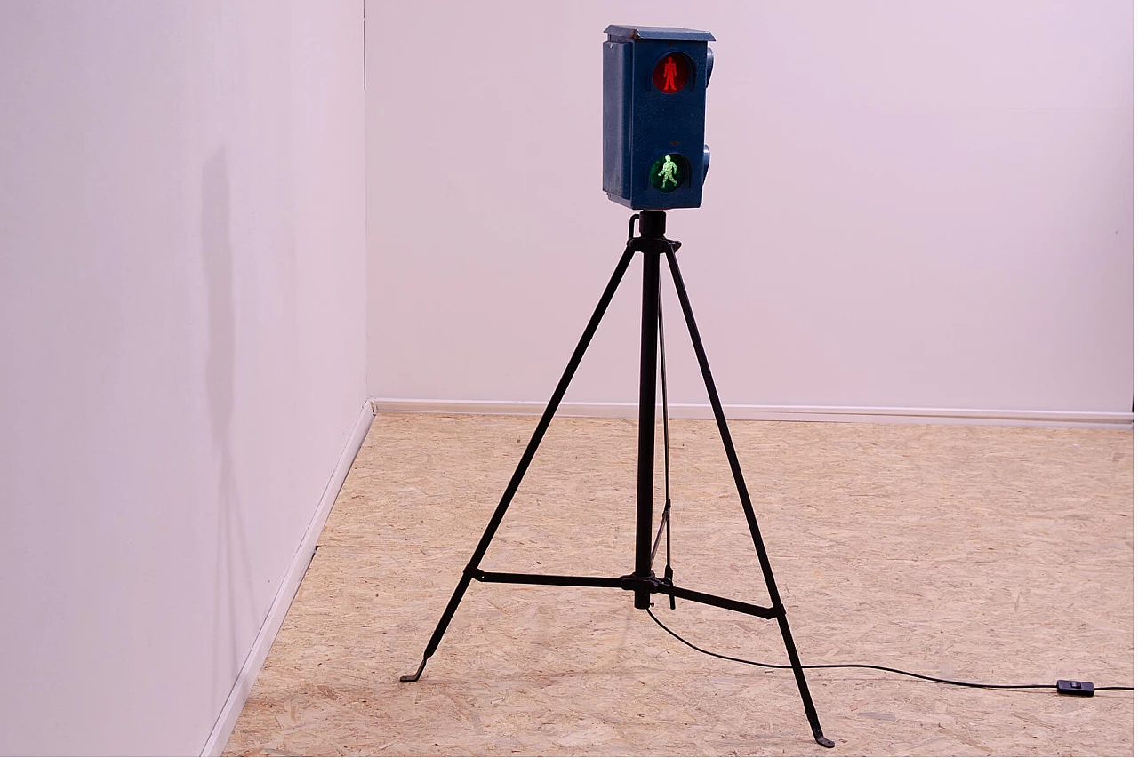 Lampada da terra a forma di semaforo, anni '70 4