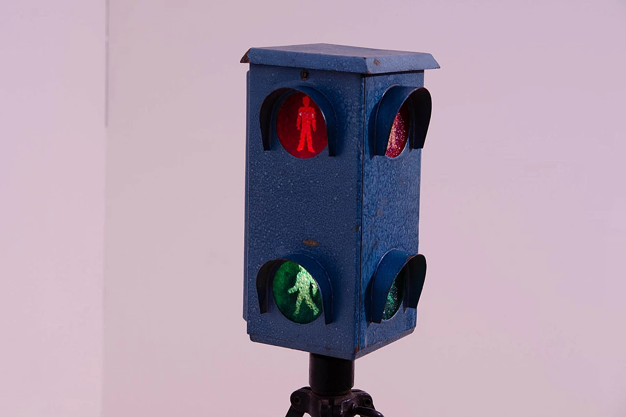 Lampada da terra a forma di semaforo, anni '70 9