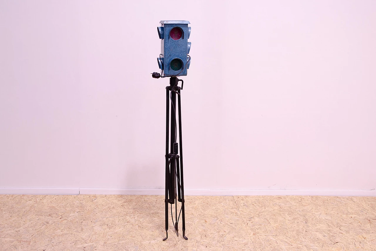 Lampada da terra a forma di semaforo, anni '70 17