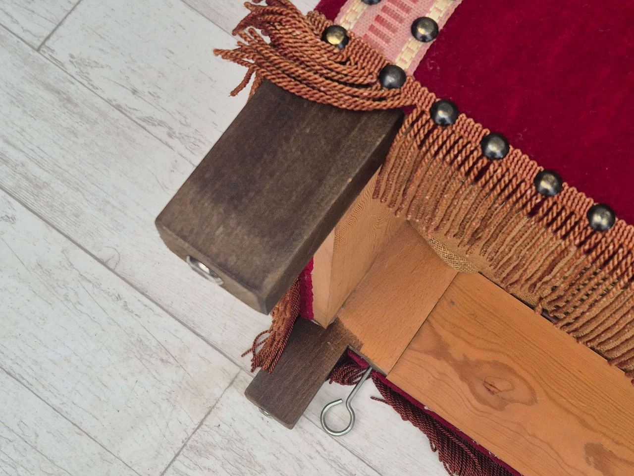 Danish velvet two-seater sofa with fold-down armrests, 1960s 21