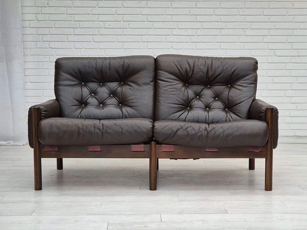 Safari two-seater sofa by Ivar Opsvik for Bruksbo Norway, 1970s 2