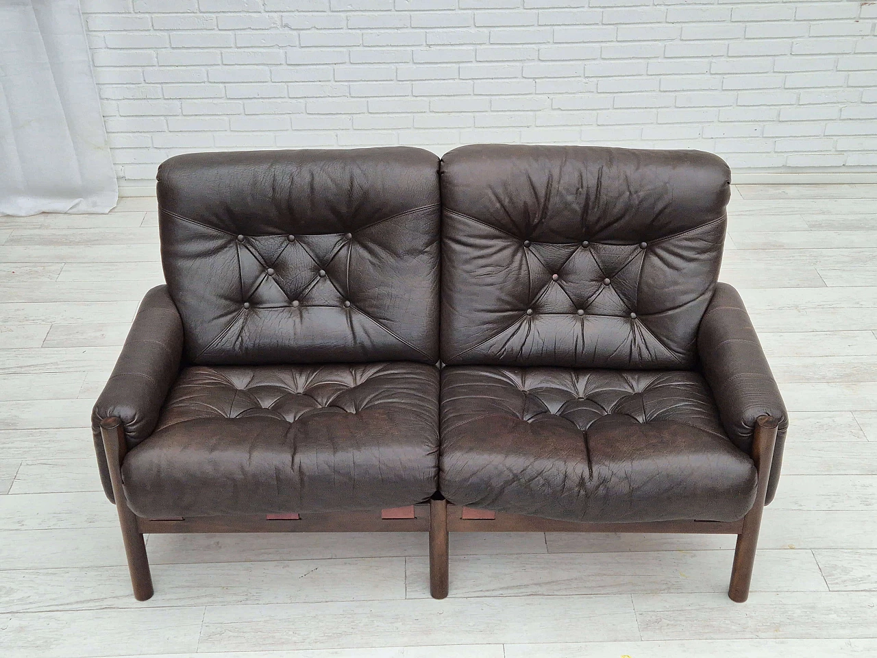 Safari two-seater sofa by Ivar Opsvik for Bruksbo Norway, 1970s 4