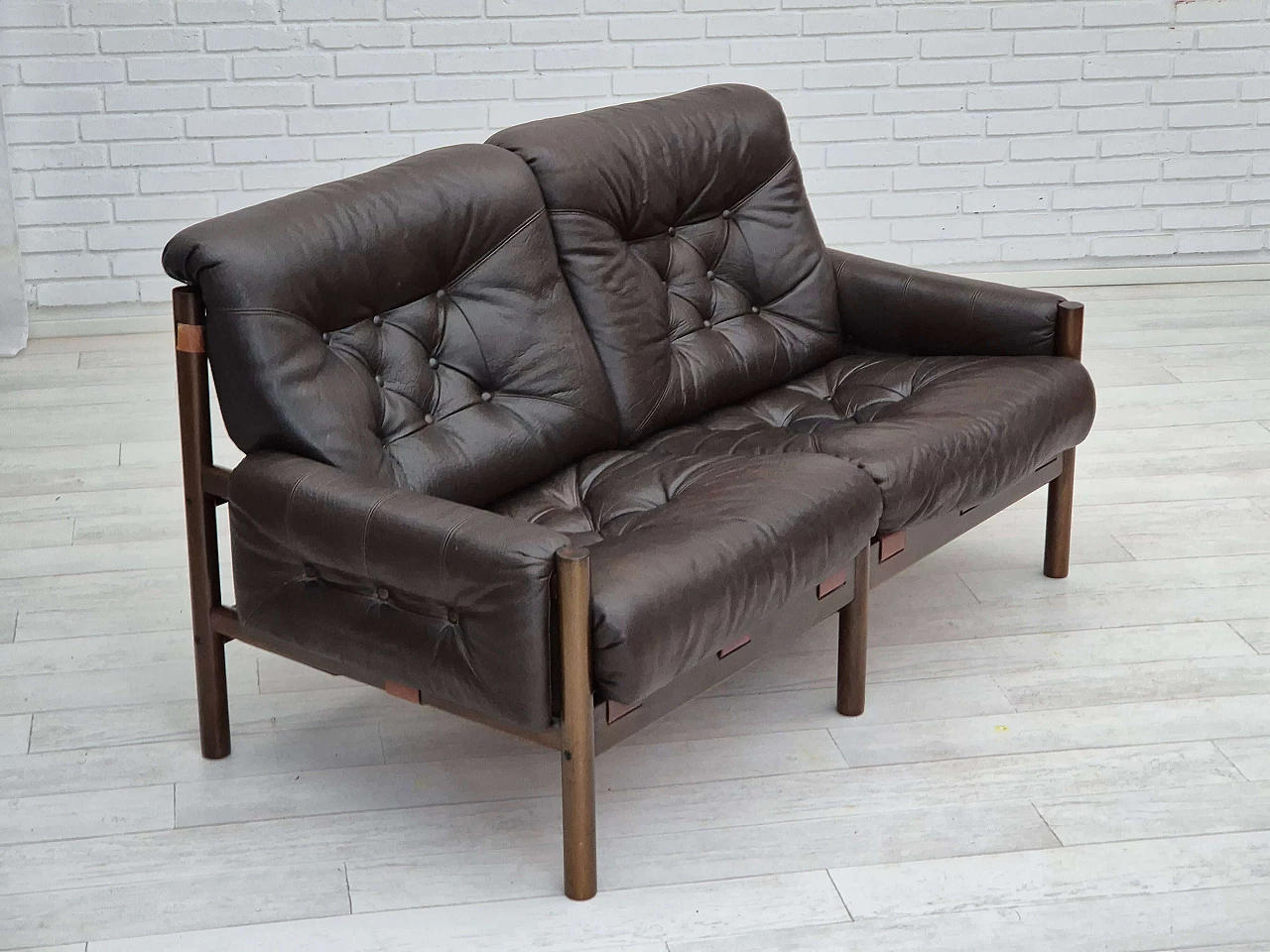 Safari two-seater sofa by Ivar Opsvik for Bruksbo Norway, 1970s 5