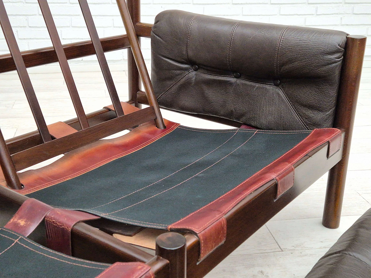 Safari two-seater sofa by Ivar Opsvik for Bruksbo Norway, 1970s 11