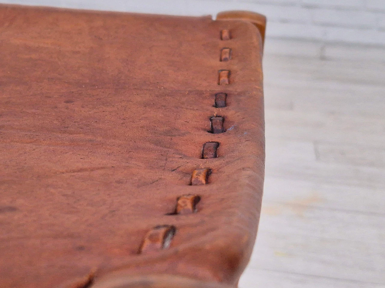 3 Sedie in quercia e cuoio di Werner Biermann per Arte Sano, anni '60 14