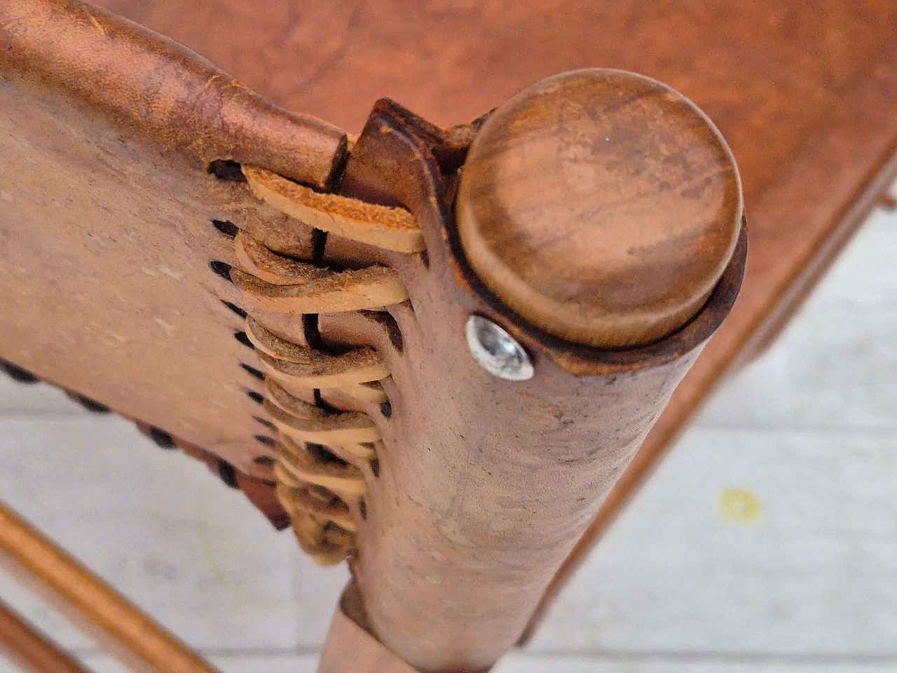 3 Sedie in quercia e cuoio di Werner Biermann per Arte Sano, anni '60 16