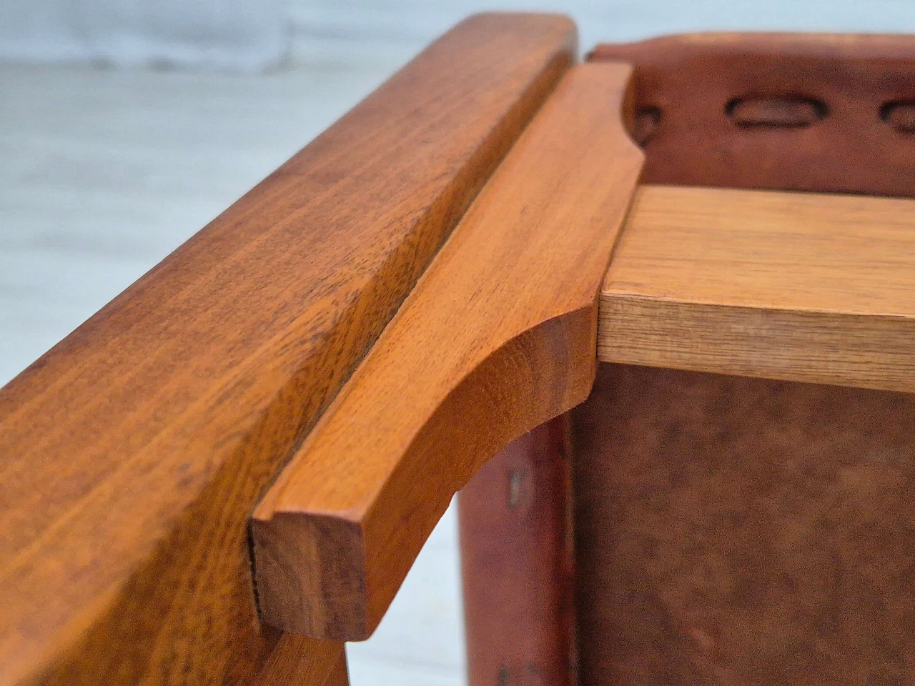 3 Sedie in quercia e cuoio di Werner Biermann per Arte Sano, anni '60 20