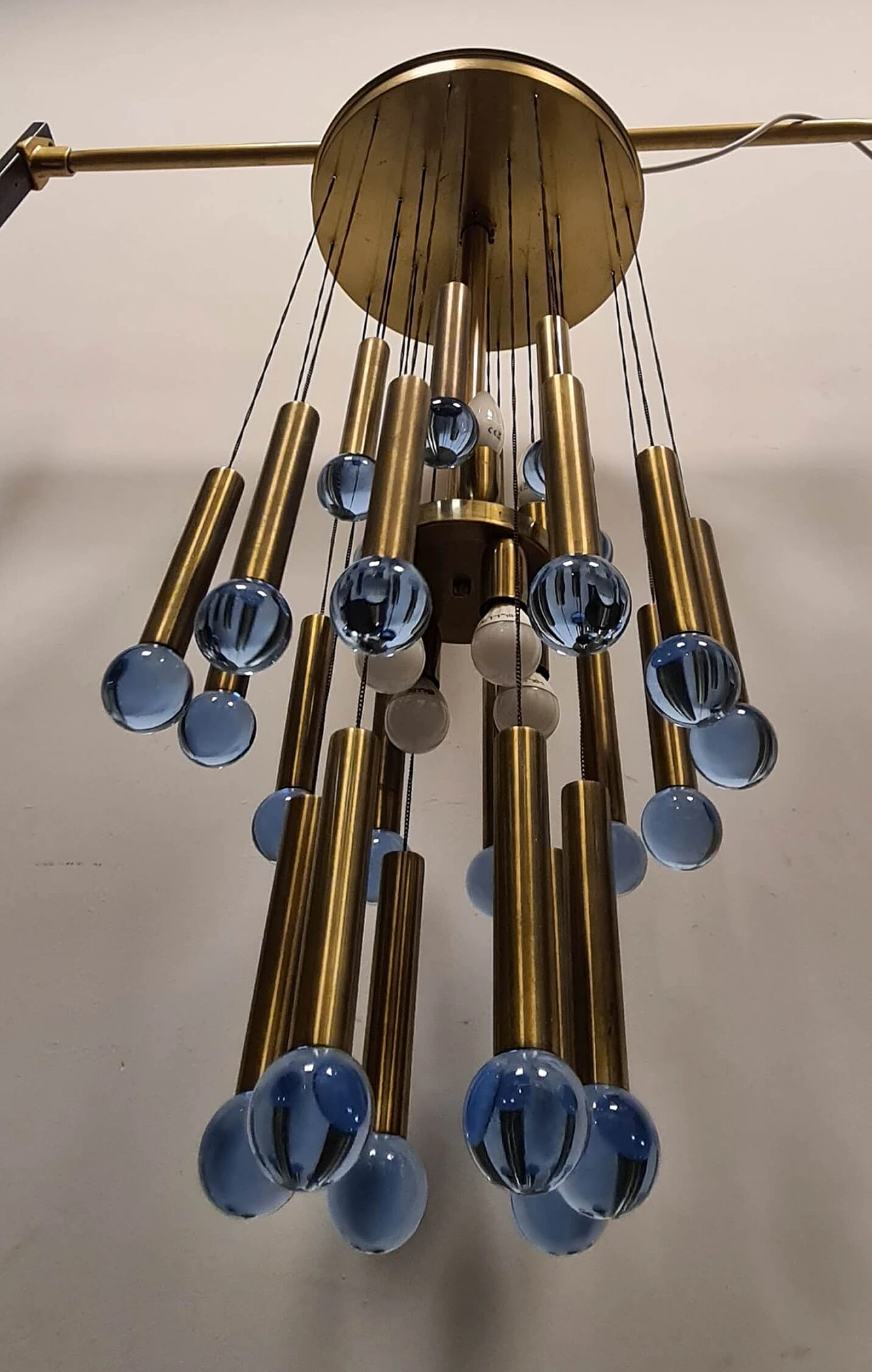 Chromed metal and Murano glass cascade chandelier by Gaetano Sciolari, 1950s 6