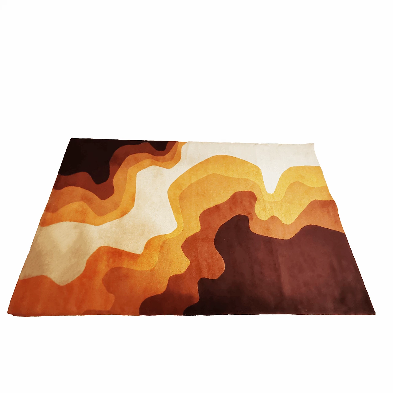 Tappeto Space Age in lana di Belgian National Carpet Institute, anni '70 1