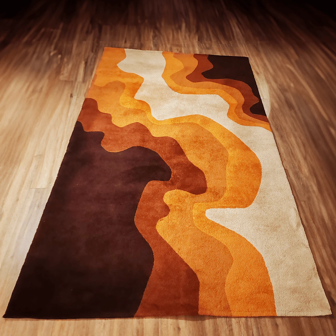 Tappeto Space Age in lana di Belgian National Carpet Institute, anni '70 2