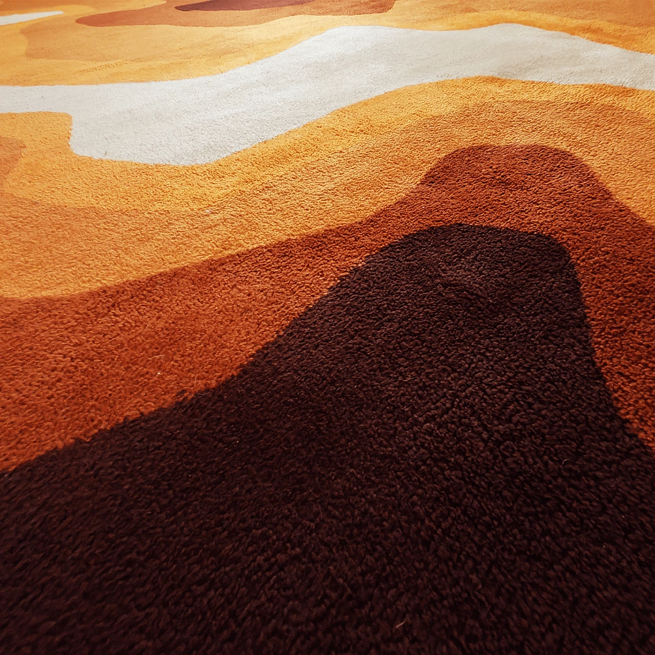 Tappeto Space Age in lana di Belgian National Carpet Institute, anni '70 4