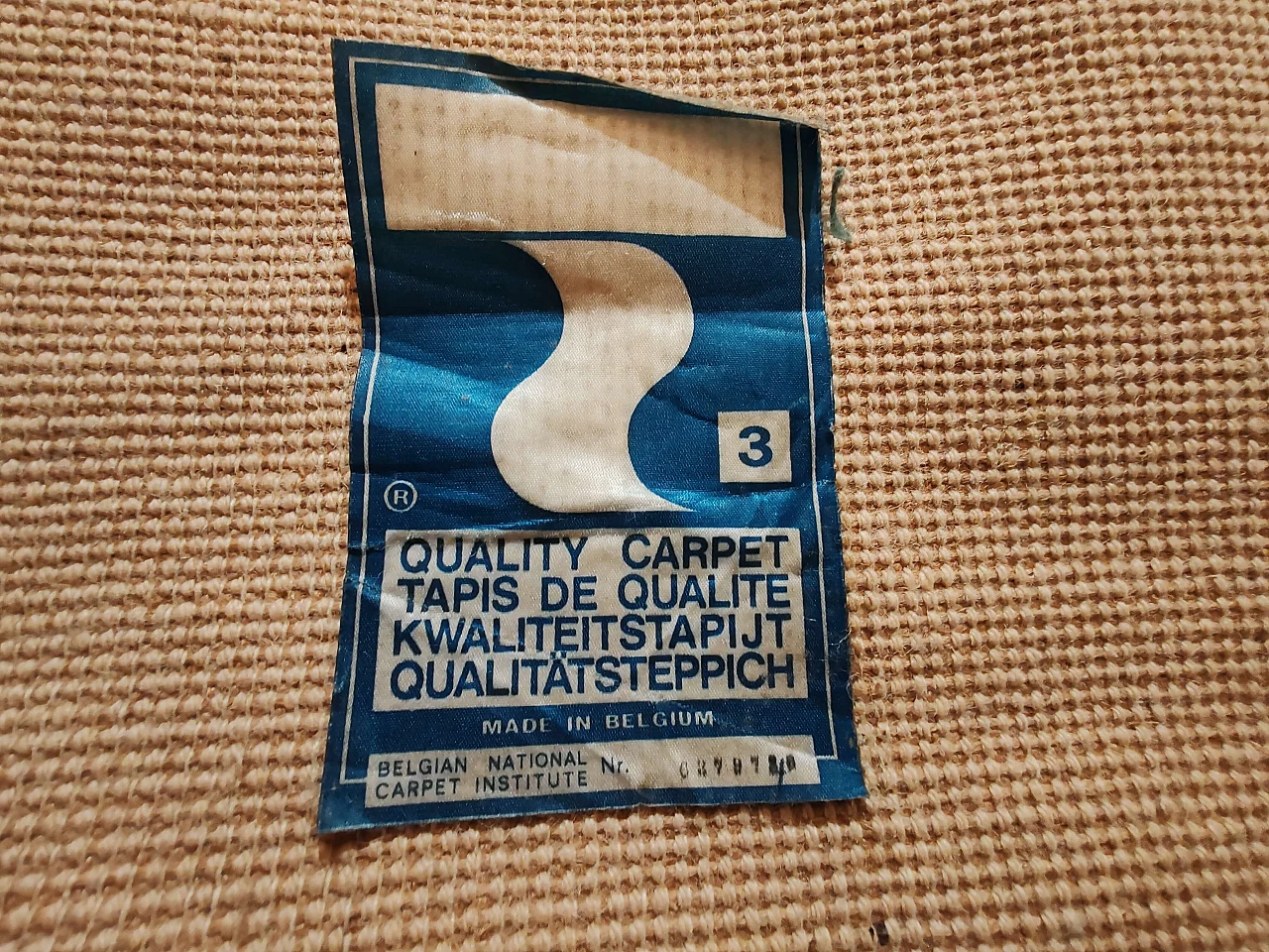 Tappeto Space Age in lana di Belgian National Carpet Institute, anni '70 6