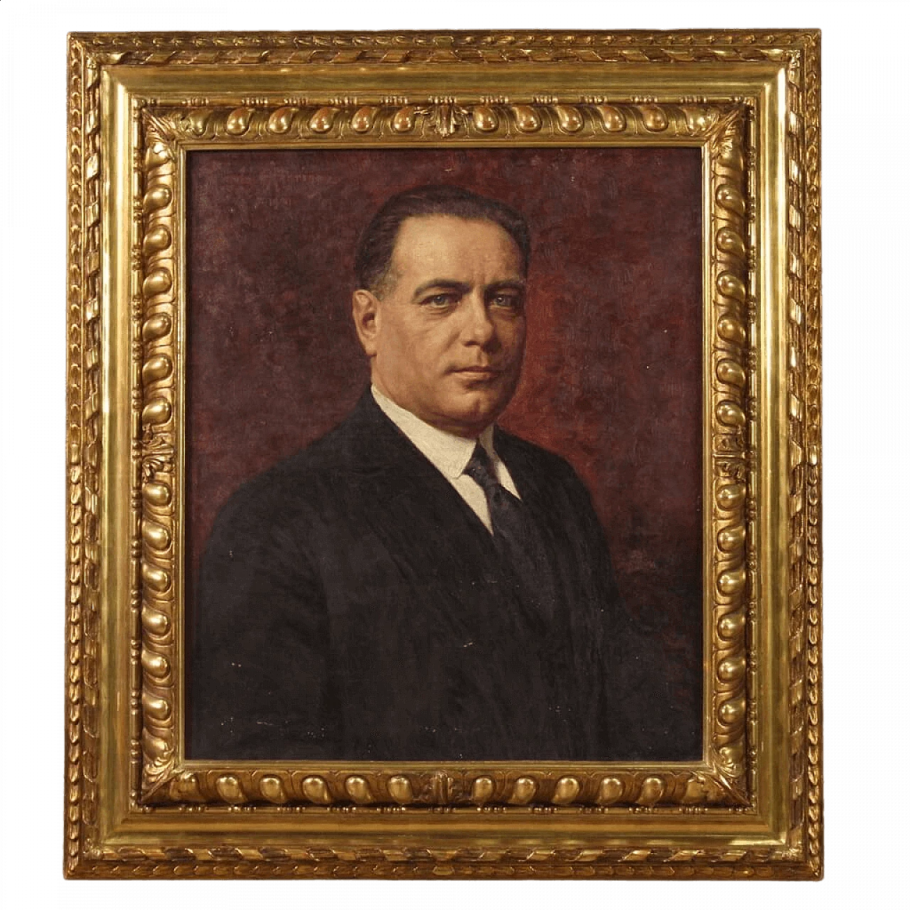 Angelo Garino, ritratto maschile, dipinto a olio su tela, 1931 16
