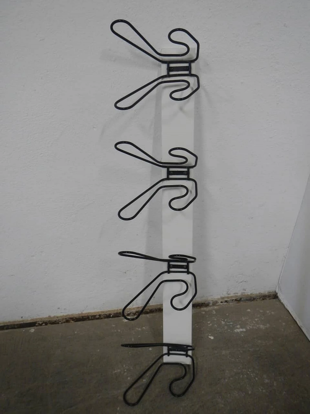 Fir and metal coat hanger, 1980s 2