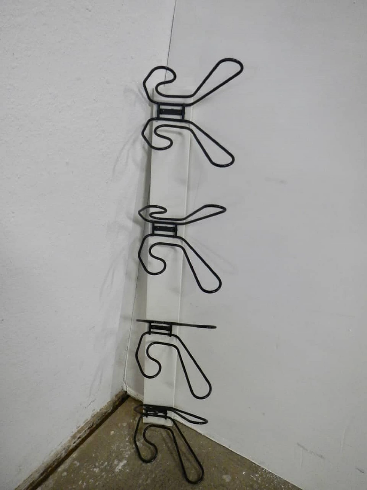 Fir and metal coat hanger, 1980s 3