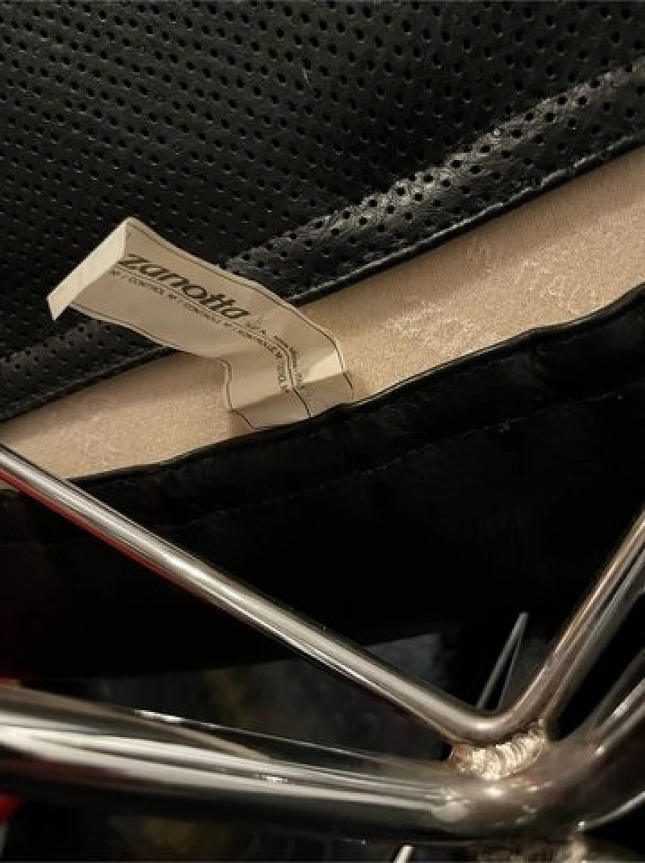 Mylord armchair in black leather by Alfredo Häberli for Zanotta 4