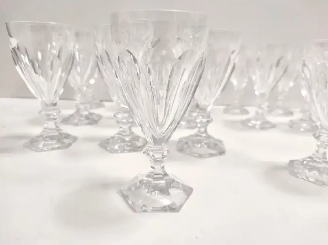 18 Solid crystal glasses by Kosta Boda, 1970s 5