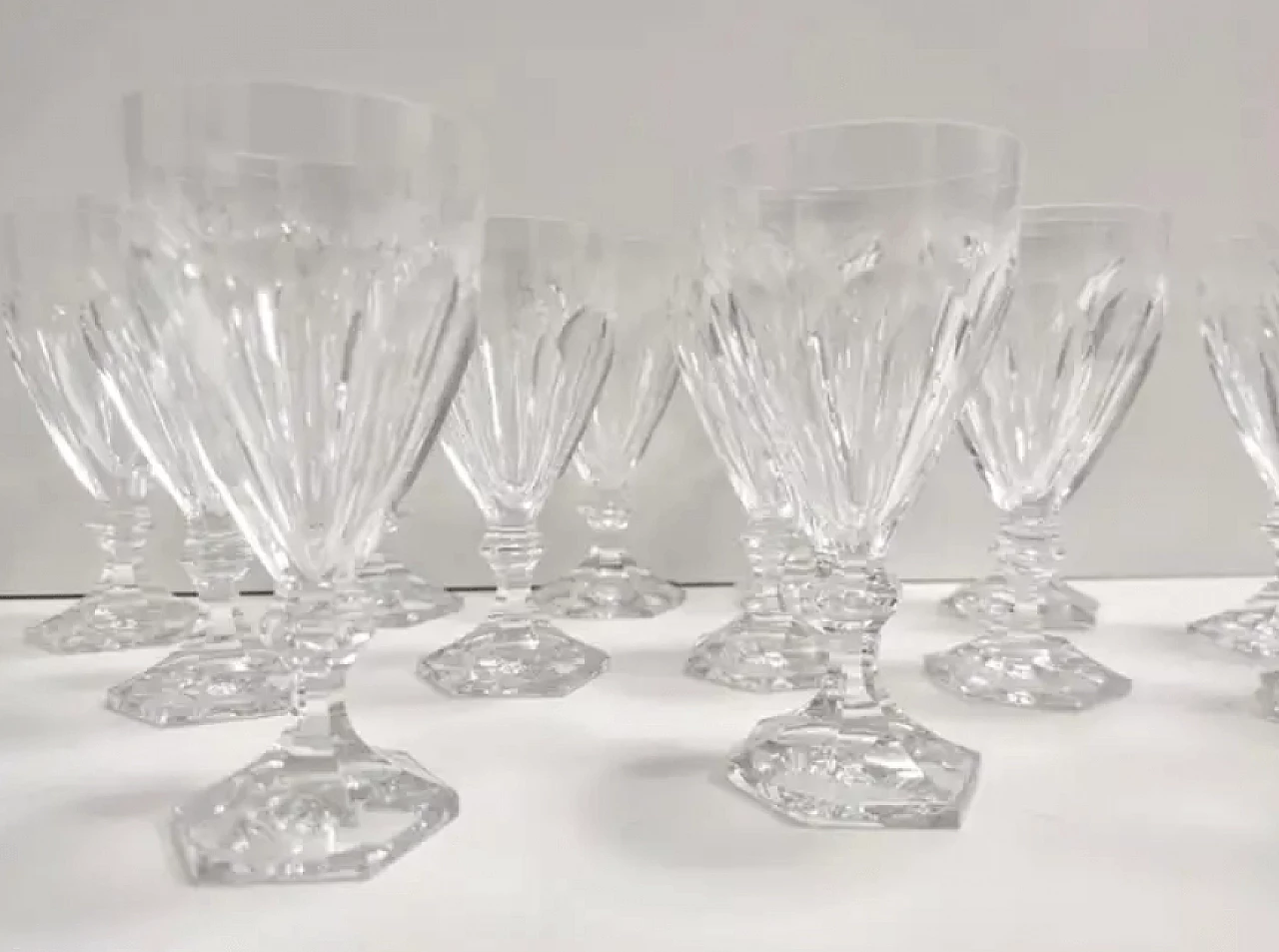 18 Solid crystal glasses by Kosta Boda, 1970s 6