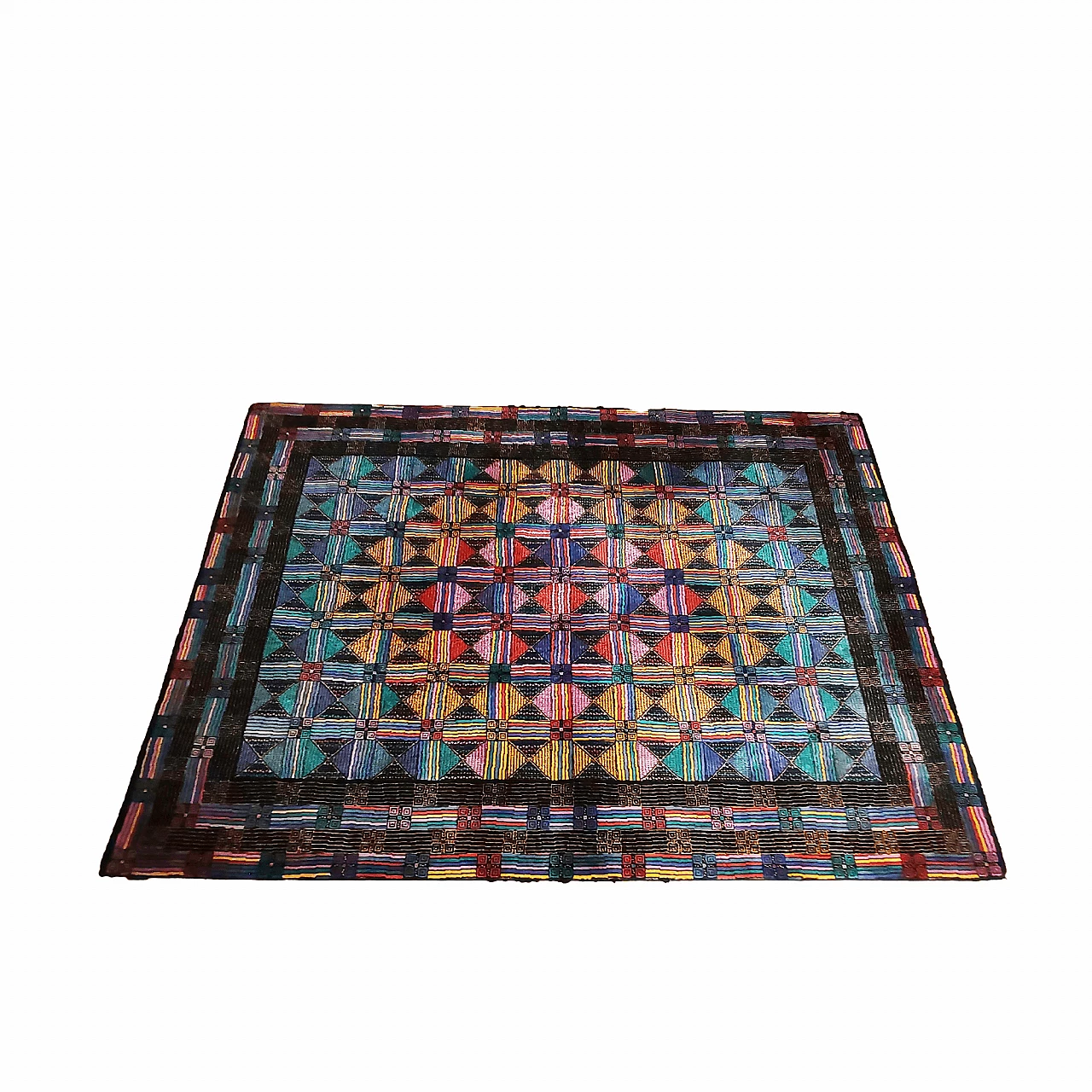 Multicolored wool rug by Missoni for T&J Vestor, 1980s 1