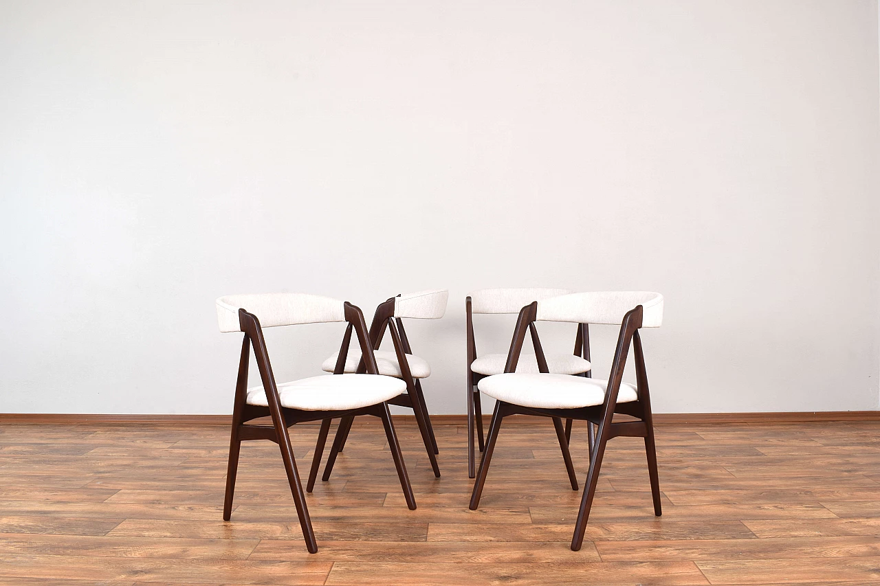 4 Teak 205 dining chairs by Th Harlev for Farstrup, 1960s 2