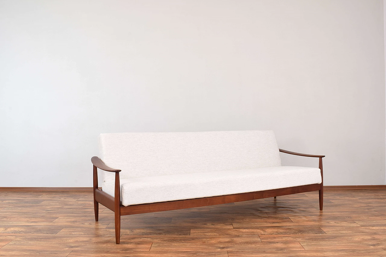 Solid cherry sofa by Carl Straub for Goldfeder, 1950s 1