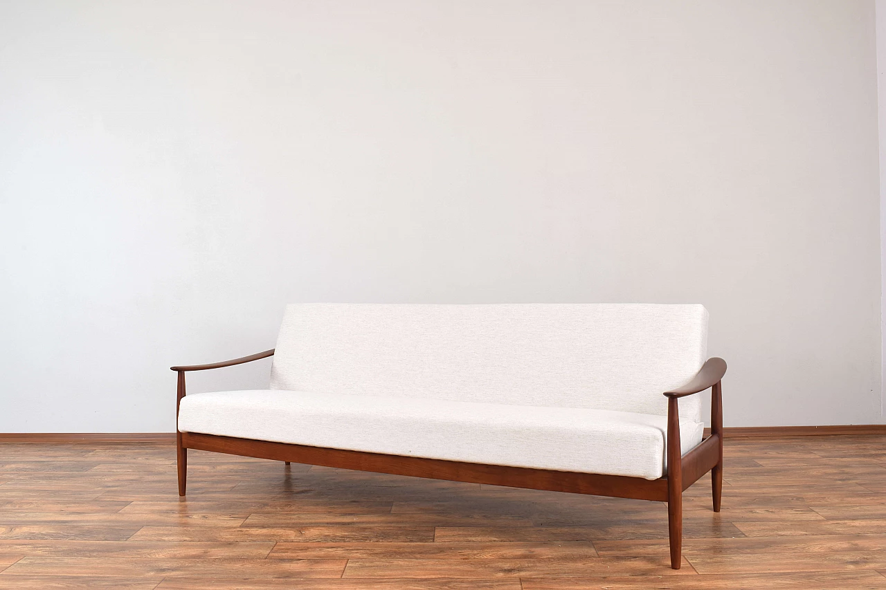 Solid cherry sofa by Carl Straub for Goldfeder, 1950s 2