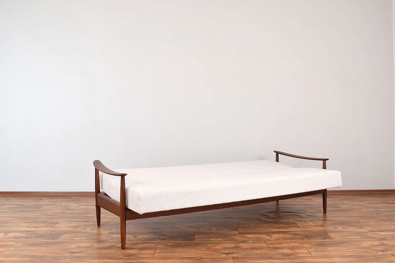 Solid cherry sofa by Carl Straub for Goldfeder, 1950s 4
