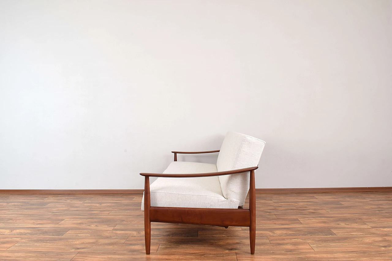 Solid cherry sofa by Carl Straub for Goldfeder, 1950s 6