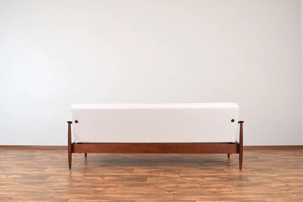 Solid cherry sofa by Carl Straub for Goldfeder, 1950s 8