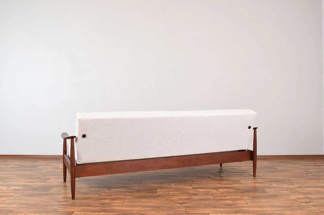 Solid cherry sofa by Carl Straub for Goldfeder, 1950s 9