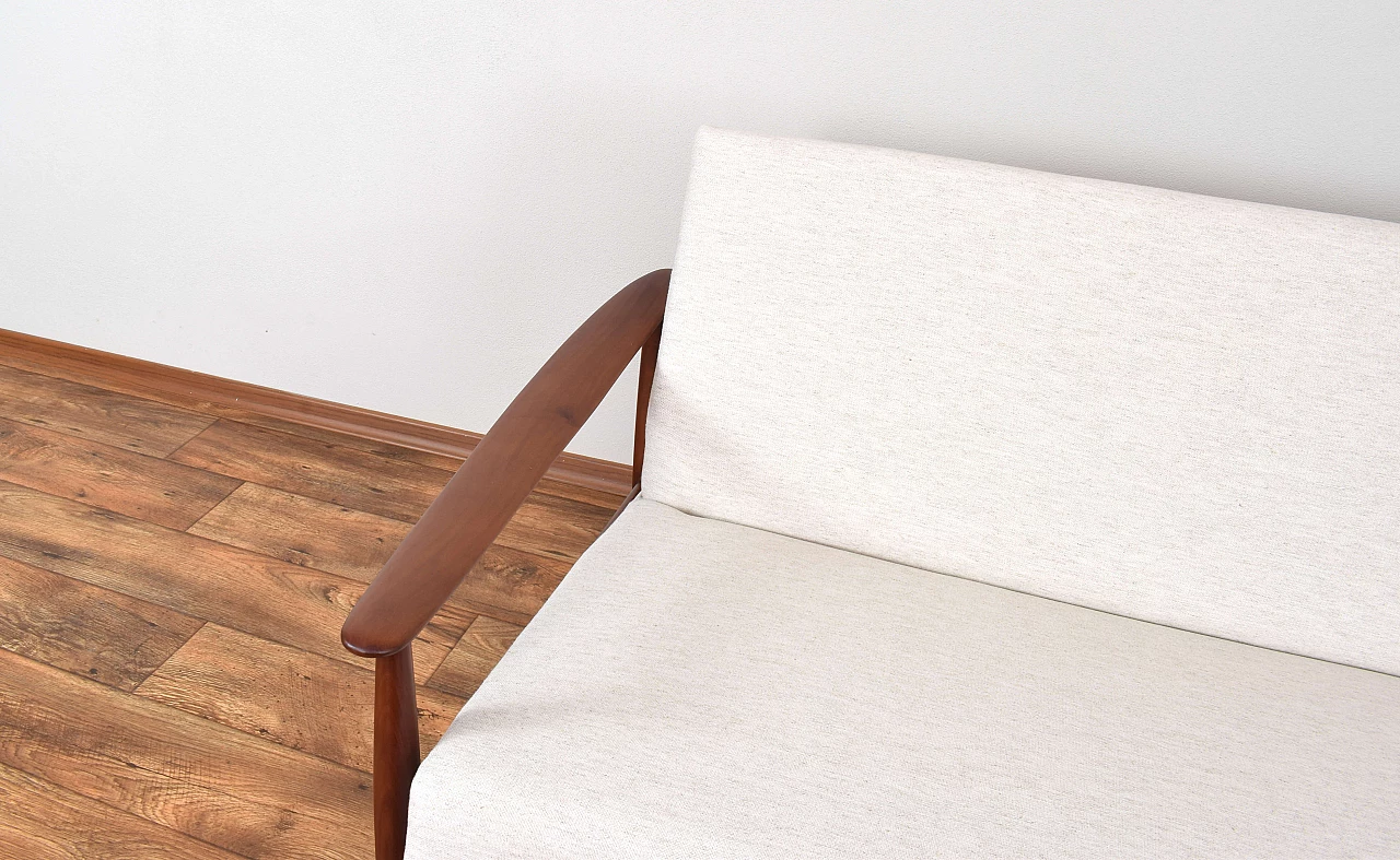 Solid cherry sofa by Carl Straub for Goldfeder, 1950s 13